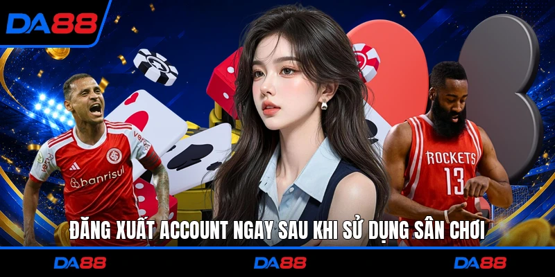 Đăng xuất account ngay sau khi sử dụng sân chơi